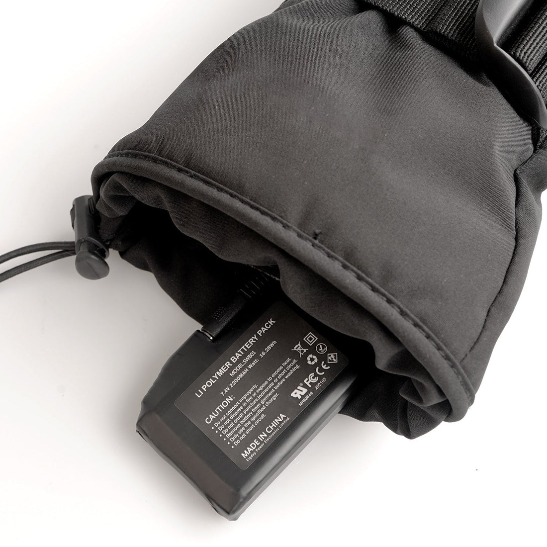 Verwarmde Skihandschoenen Zwart/Grijs Unisex – foto 5